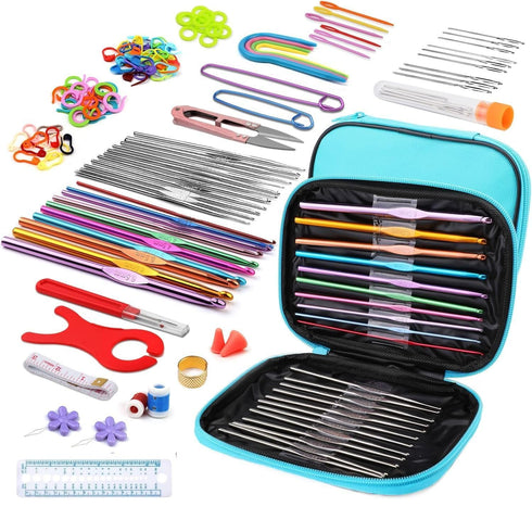 118 PCS Crochet Hook Set & Knitting Needles Kit for Beginners