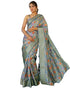 Vasthrlay Womens Striped Unstitched Dusty Pink Saree