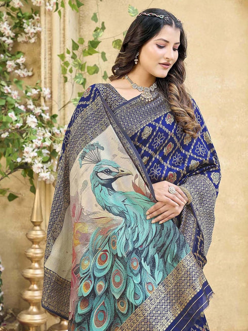 Vasthrlay Banarasi Weaving Maroon Saree