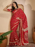 Vasthrlay Banarasi Weaving Maroon Saree