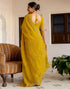 Vasthrlay Embroidery Scalloped Unstitched Maroon Saree
