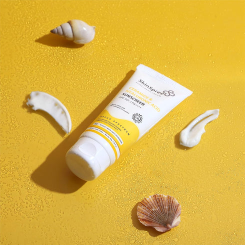 Style Make SkinSpree Sunscreen SPF 50 & PA for UVA UVB and Blue Light Protection Non Comedogenic No White Cast Lightweight cream formula for men and women