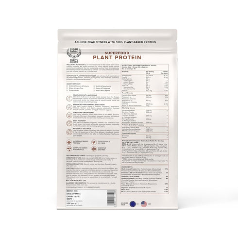 Wellbeing Nutrition Superfood Plant Protein | Belgian Dark Chocolate