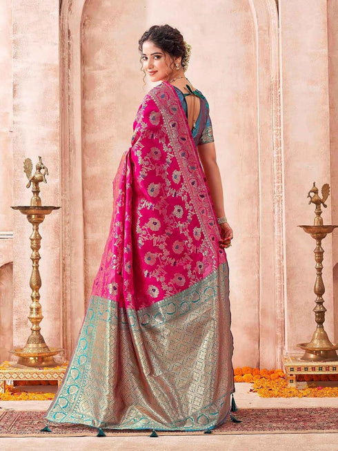 Vasthrlay Weaving Banarasi Dark Saree