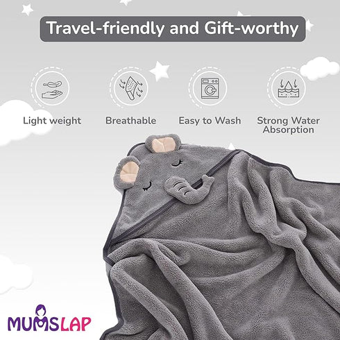 MumsLap Hooded Baby Towel Premium Soft Baby Bath Towel