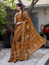 Vasthrlay Womens Printed Unstitched Red Saree