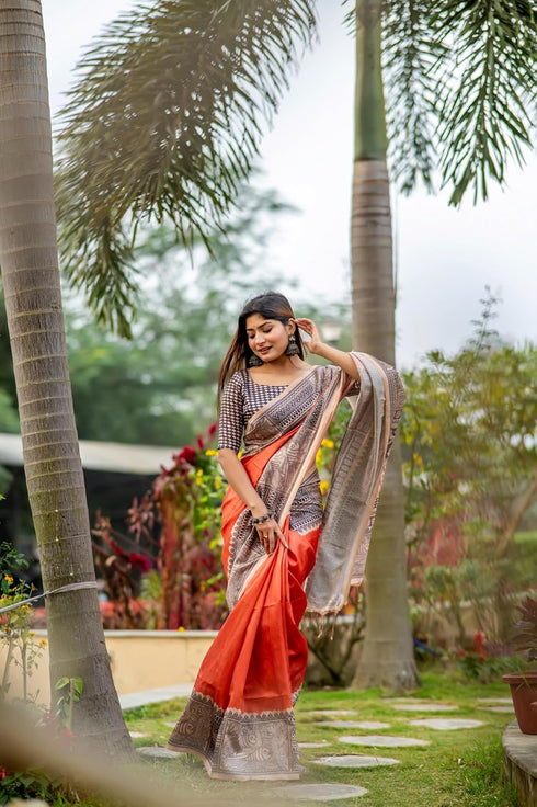 Vasthrlay Tussar Silk Saree
