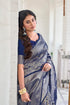 Vasthrlay Banarasi Grey Ethnic Wear