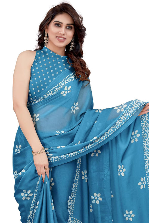 Vasthrlay Fashion Chiffon Printed Parrot Ethnic Wear