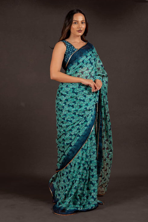 Vasthrlay Fashion Georgette Dark Multicolor Ethnic Wear