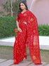 Vasthrlay Chiffon Printed Unstitched Teal Saree