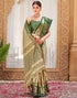 Vasthrlay Banarasi Jacquard Unstitched Mustard Saree