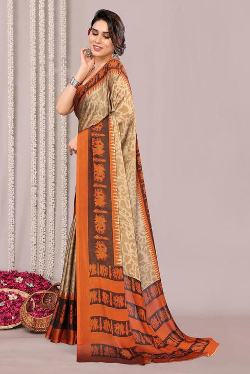 Vasthrlay Fashion Chiffon Turquoise Ethnic Wear