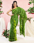 Vasthrlay Womens Printed Unstitched Wine Saree