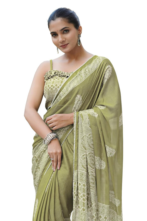 Vasthrlay Fashion Chiffon Printed Ethnic Wear