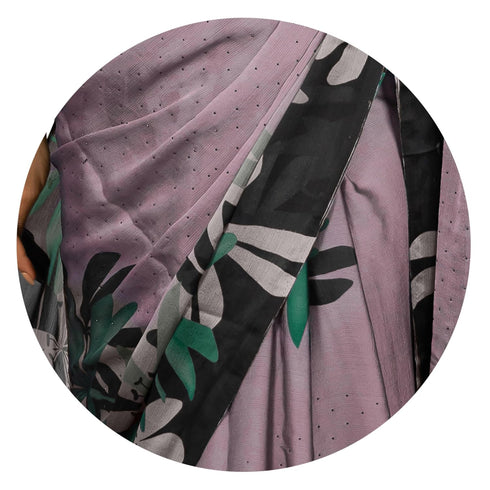 Vasthrlay Fashion Chiffon Rhinstone Embellished Ethnic Wear