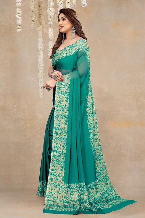 Vasthrlay Fashion Chiffon Abstrect Printed Ethnic Wear