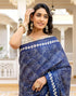Vasthrlay Bandhani Printed Unstitched Wine Saree