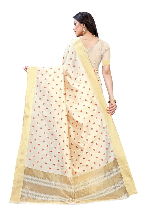 Vasthrlay Kerala Crismistmas Free Size Off White Ethnic Wear