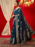 Vasthrlay Vichitra Printed Unstitched Maroon Saree