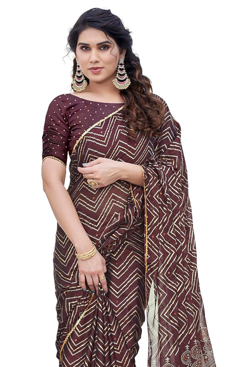 Vasthrlay Fashion Georgette Sequins Navy Ethnic Wear