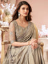 Vasthrlay Embroidery Unstitched Purple Ethnic Wear
