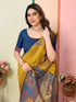 VasthrlayKanjivaram Banarasi Unstitched Mustard Free Ethnic Wear