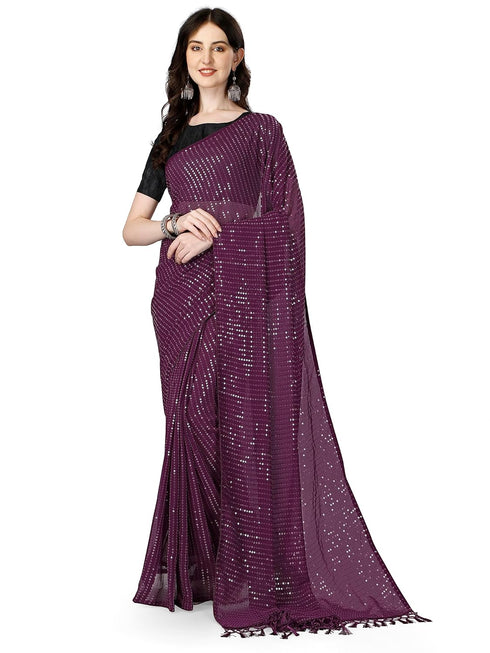 Vasthrlay Georgette Sequence Unstitched