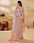 Vasthrlay Georgette Printed Unstitched Multicolor Saree