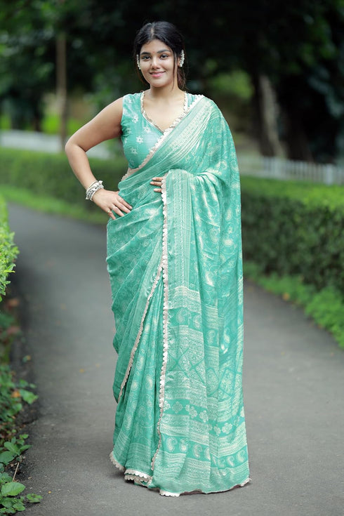 Vasthrlay Fashion Chiffon Paisley Printed Ethnic Wear
