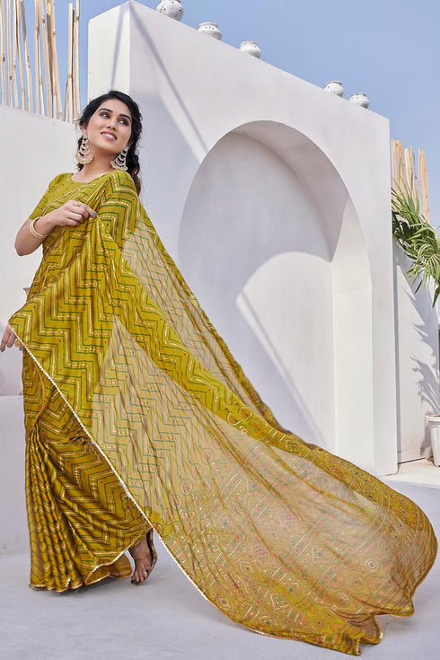 Vasthrlay Fashion Georgette Sequins Navy Ethnic Wear