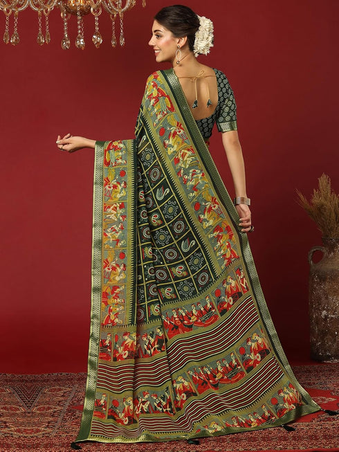 Vasthrlay Georgette Bandhani Unstitched 4322s217n Dark