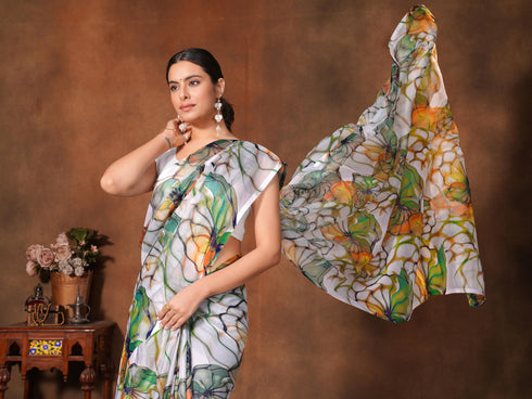 Vasthrlay Chiffon Floral Saree