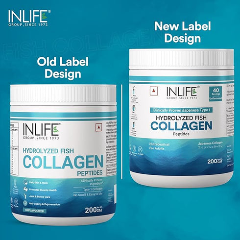 Inlife Hydrolyzed Fish Collagen Peptides Powder