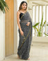 Vasthrlay Chiffon Blouse Maroon Saree