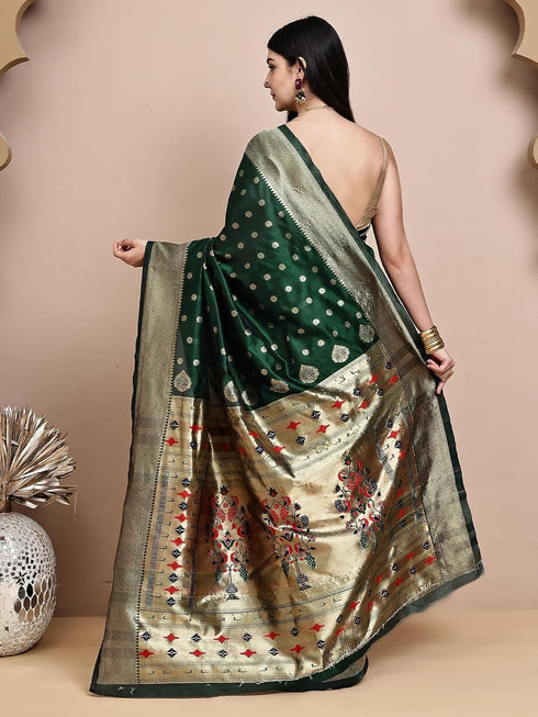 VasthrlayKanjeevaram Silk Paithani Rani Free Ethnic Wear