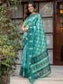 Vasthrlay Shimmer Printed Unstitched Light Green Saree