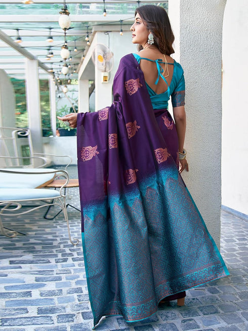 Vasthrlay Banarasi Jacquard Unstitched 3697s120n Teal