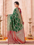 Vasthrlay Womens Banarasi Unstitched Yellow Saree