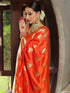 Vsathrlay Saree Kanjivaram Silk Pari Pista