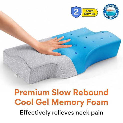 FOVERA Memory Foam Cervical Pillow for Neck Pain