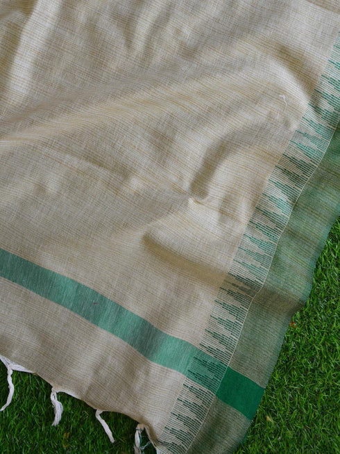 Vasthrlay Yellow Handwoven Unstitched Saree