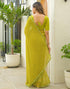 Vasthrlay Chiffon Blouse Maroon Saree