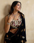 Vasthrlay Georgette Bandhani Unstitched Green Saree