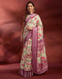 Vasthrlay Printed Jacquard Unstitched Rama Green Saree