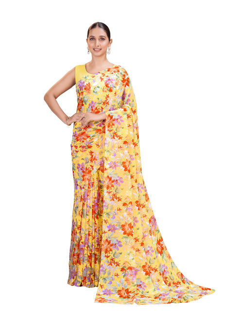 Vasthrlay Georgette Floral Saree