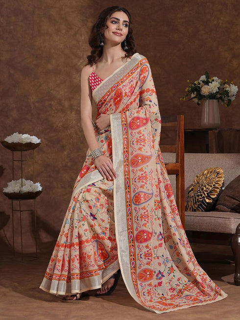 Vasthrlay Banarasi Jacquard Maroon Saree