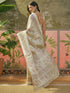 Vasthrlay Womens Printed Unstitched Beige Saree