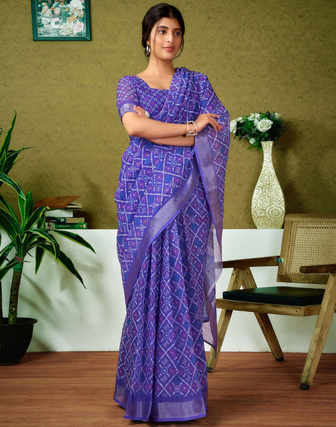 Vasthrlay Womens Cotton Printed Multicolor Saree