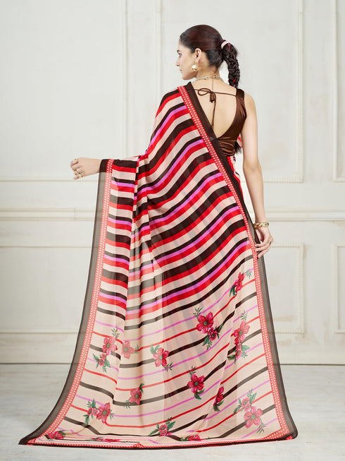 Vasthrlay Georgette Unstitched Saree